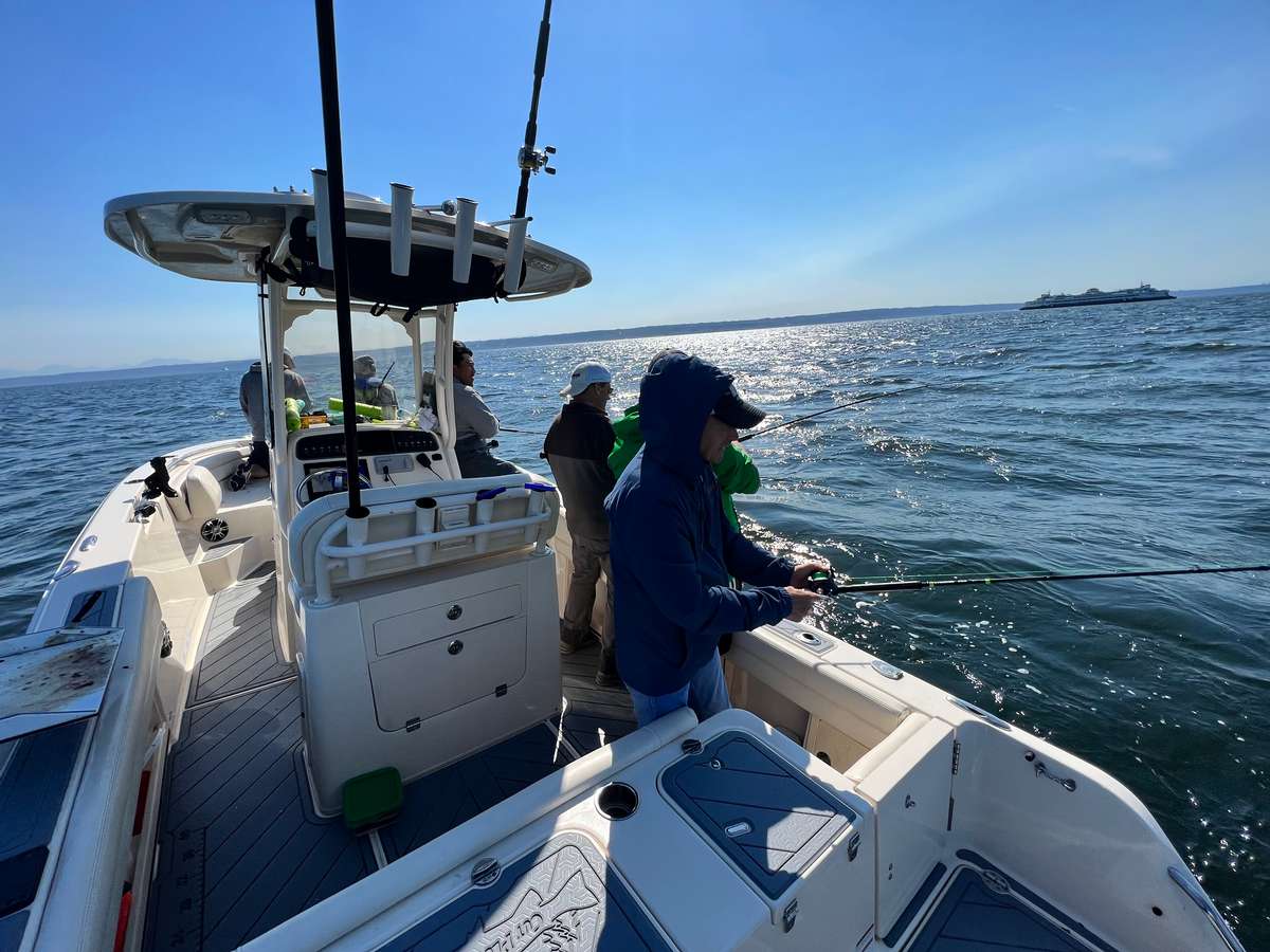 Fishing boat out on the water of Puget Sound